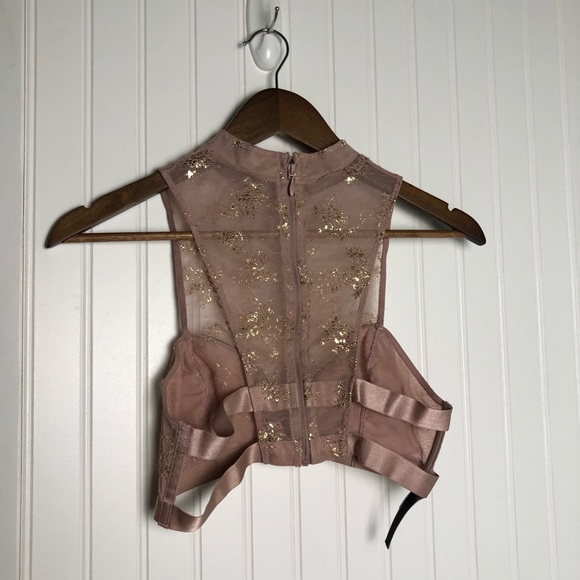 Victoria’s Secret high neck rose gold cut out bra - Picture 4 of 5